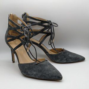 Kate and Mel lace up suede high heels, size US 8.5